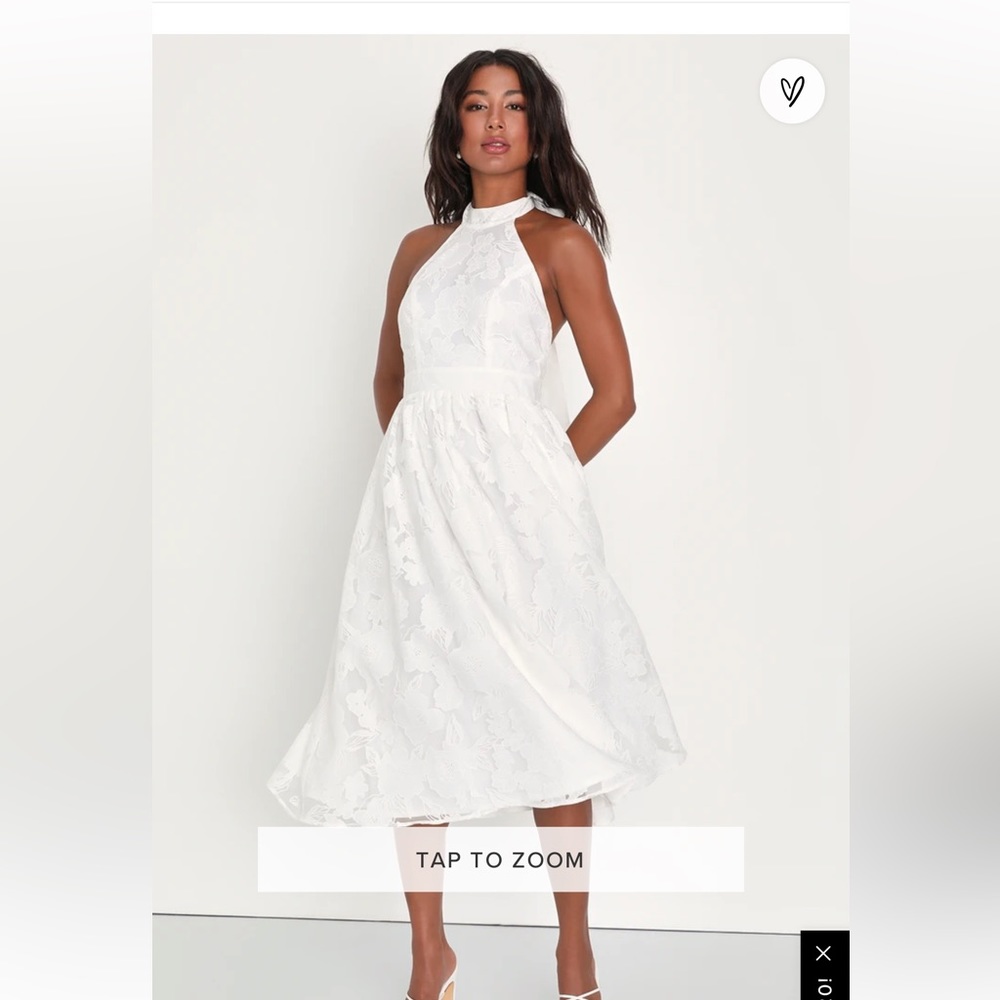 White Lulus Halter Dress